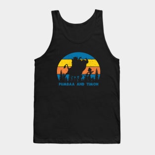 Retro Pumbaa and Timon Tank Top